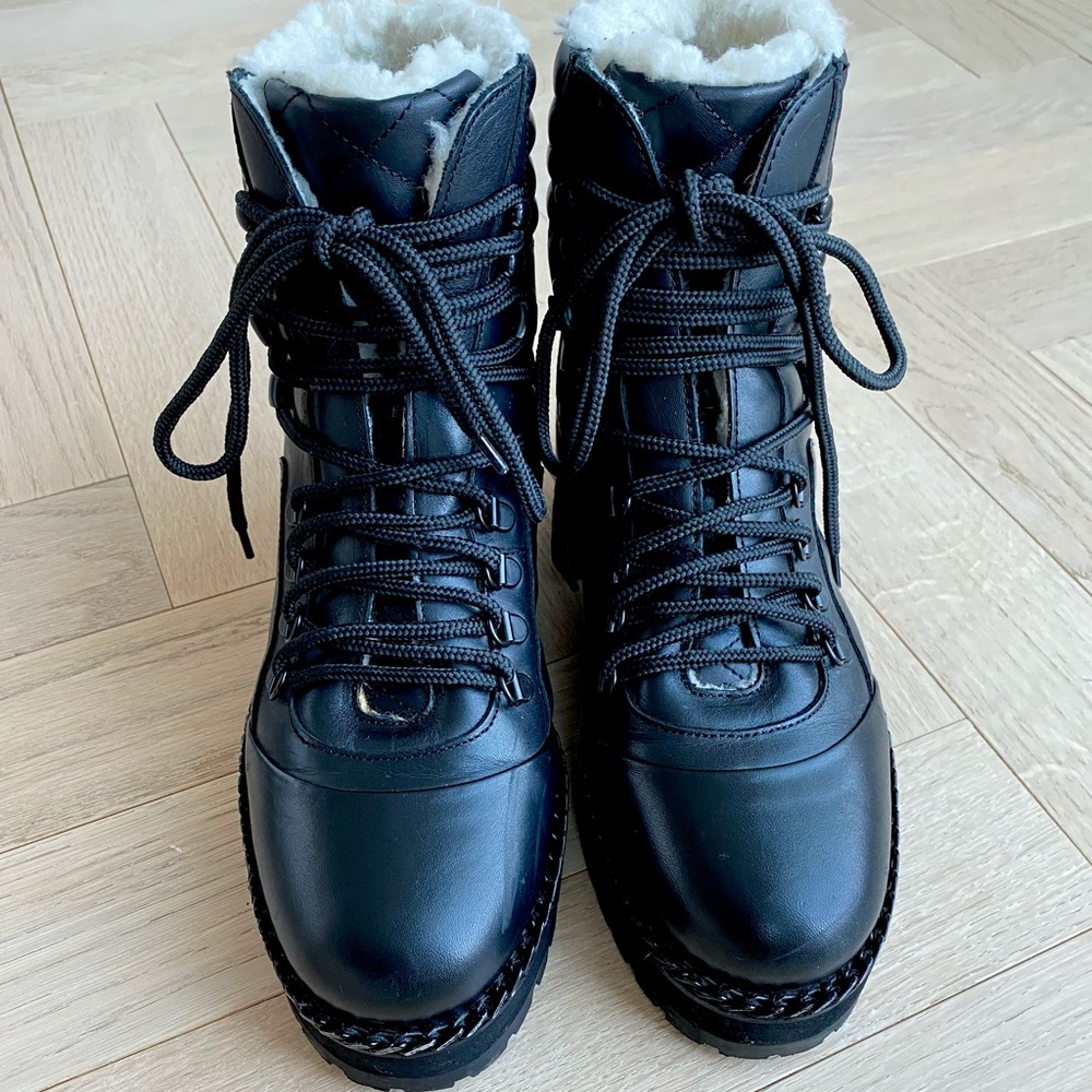 COPY - The Kooples Shearling Lined Black Winter Boots